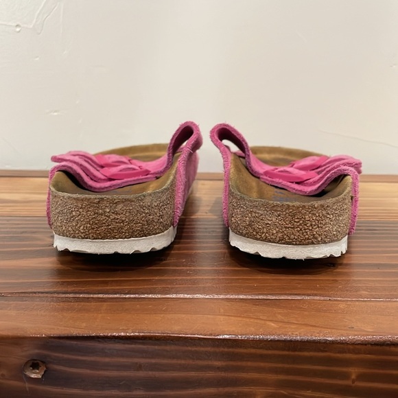 Birkenstocks Arizona Pink Suede Soft Foot Bed Fuchsia Tulip Sz 42 Women’s 11 US - Picture 9 of 16